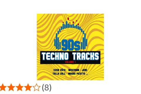 Okładka albumu "90s Techno Tracks Vol. 1" z wykonawcami jak Sven Väth.