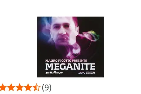 Mauro Picotto na okładce albumu "Meganite" z dymem w tle.