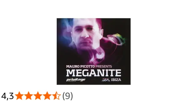 Mauro Picotto na okładce albumu "Meganite" z dymem w tle.