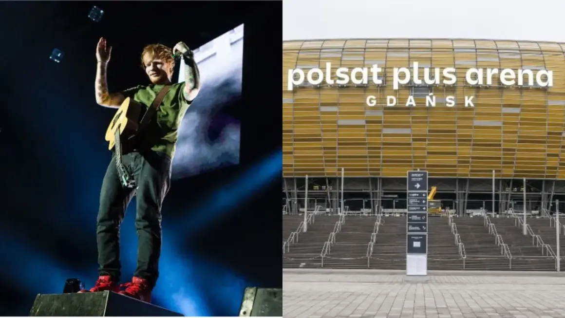 Ed Sheeran na koncercie w Polsce, na Polsat Plus Arena Gdańsk.